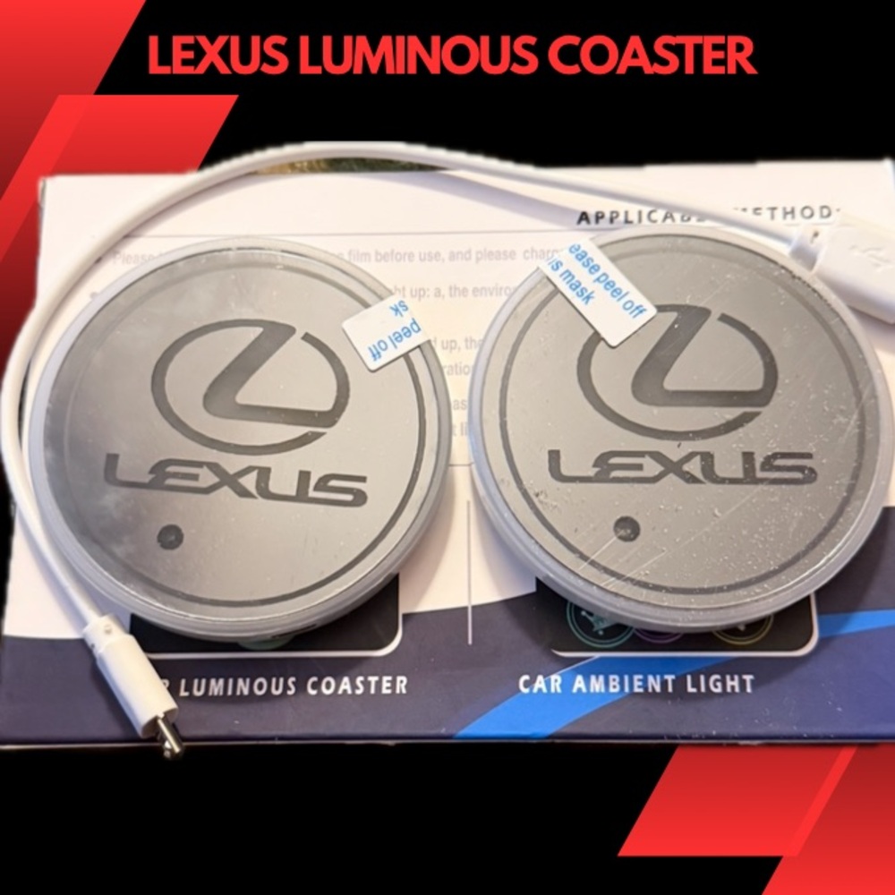 NIB Lexus Luminous Coaster with USB Cable